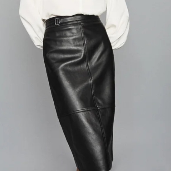 Reiss Dresses & Skirts - Reiss Kai Black Leather Pencil Skirt
